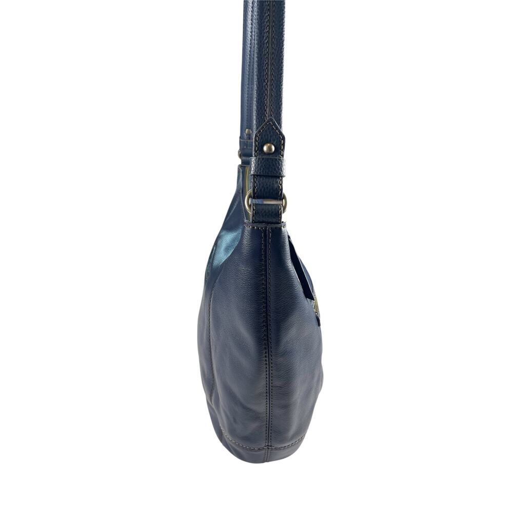The Sak Sequoia Leather Hobo Bag Indigo/ Navy New Slouchy Pebbled Charm Boho - Picture 9 of 16